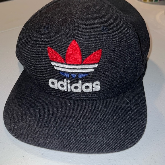 adidas Other - Adidas Denim Red White Blue Snapback Hat One Size Fits Most EUC